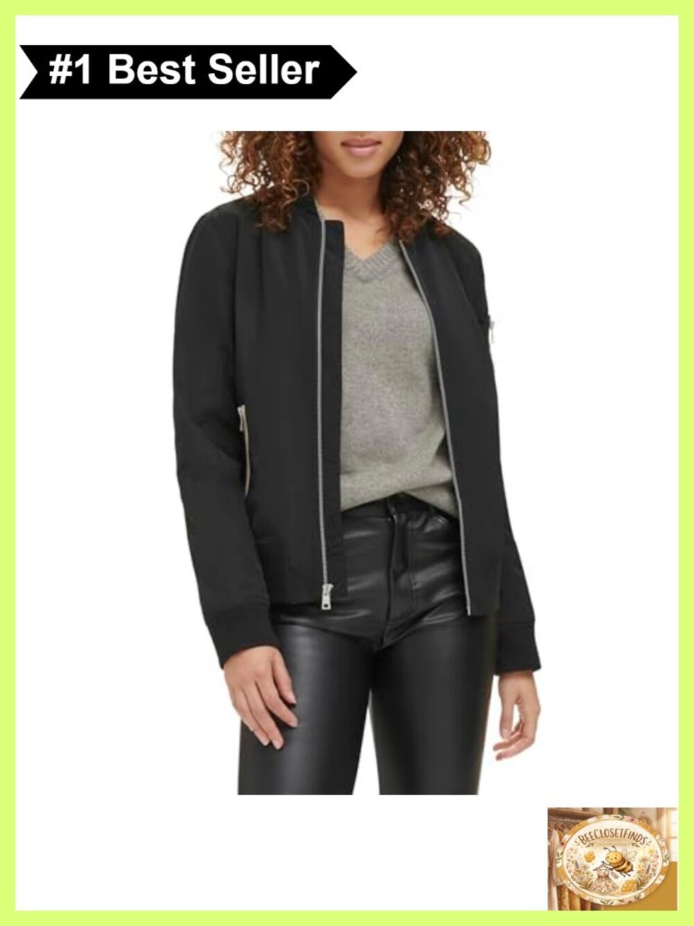 Bomber Jacket Lightweight Aviator Casual Layering Coat